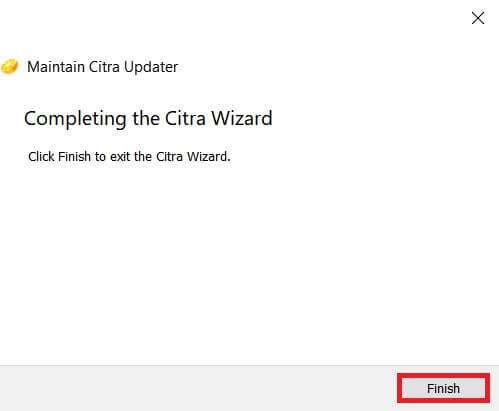 Click-Finish-Maintain-Citra-Updater-499x411 كيف تلعب ألعاب 3DS على جهاز الكمبيوتر