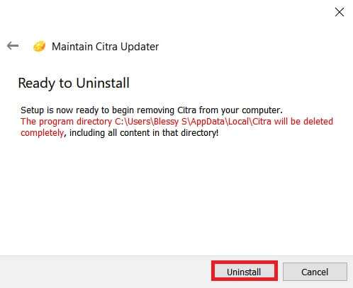 Click-Uninstall-Maintain-Citra-Updater-498x407 كيف تلعب ألعاب 3DS على جهاز الكمبيوتر