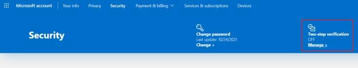 Click-on-Manage-Two-Step-Verification-in-Microsoft-Account-Settings-Page-735x140-1-735x140 كيفية إصلاح استمرار Xbox One في تسجيل الخروج