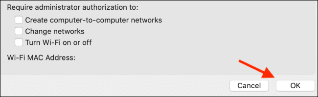 Click-on-OK-button-from-the-Advanced-section كيفية تحديد أولويات شبكات Wi-Fi على جهاز Mac