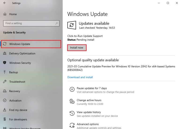 Click-on-install-now-to-download-the-available-updates-768x549-2-768x549 كيفية إصلاح عدم فتح Steam على Windows 10