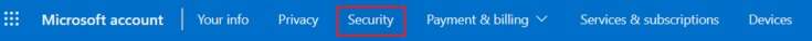 Click-on-the-Security-tab-on-My-Microsoft-Account-homepage-735x38-1-735x38 كيفية إصلاح استمرار Xbox One في تسجيل الخروج