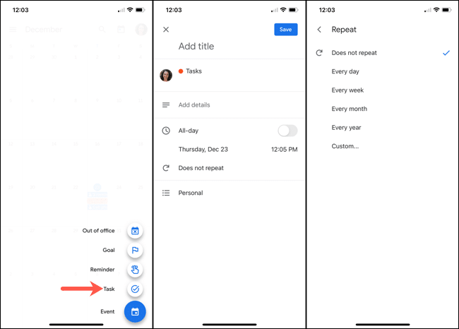 CreateTaskMobile-GoogleCalendarTasksReminders كيفية استخدام تقويم Google للمهام والتذكيرات