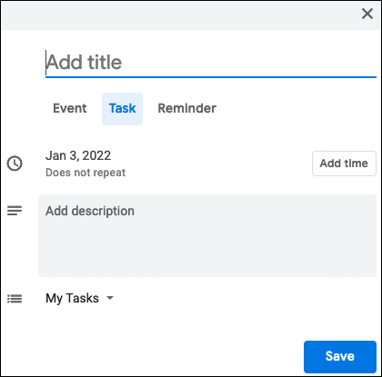 CreateTaskWeb-GoogleCalendarTasksReminders كيفية استخدام تقويم Google للمهام والتذكيرات