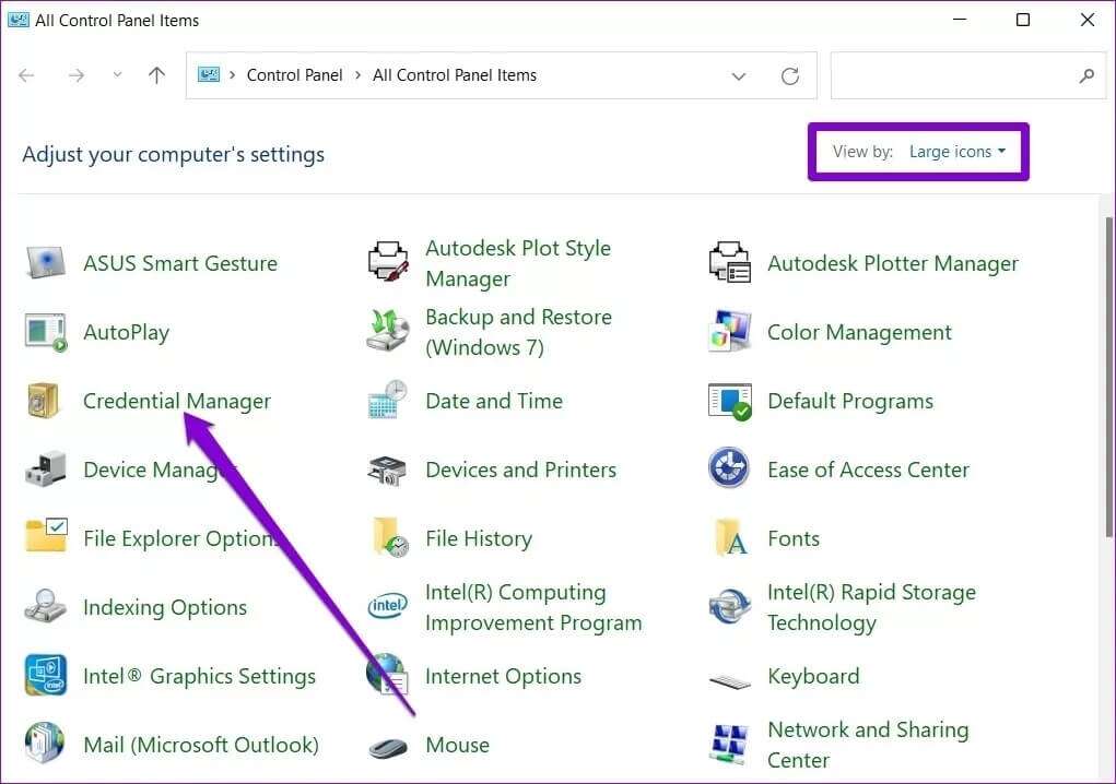 Credential-Manager-on-Windows_4d470f76dc99e18ad75087b1b8410ea9-1021x718 أفضل 7 طرق لإصلاح استمرار Outlook في طلب كلمة المرور على Windows 10 و Windows 11