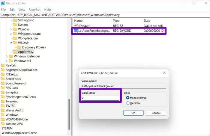 Disable-Apps-from-Running-in-Background-Using-Windows-Registry_935adec67b324b146ff212ec4c69054f-700x454 أفضل 5 طرق لتعطيل تطبيقات الخلفية على Windows 11