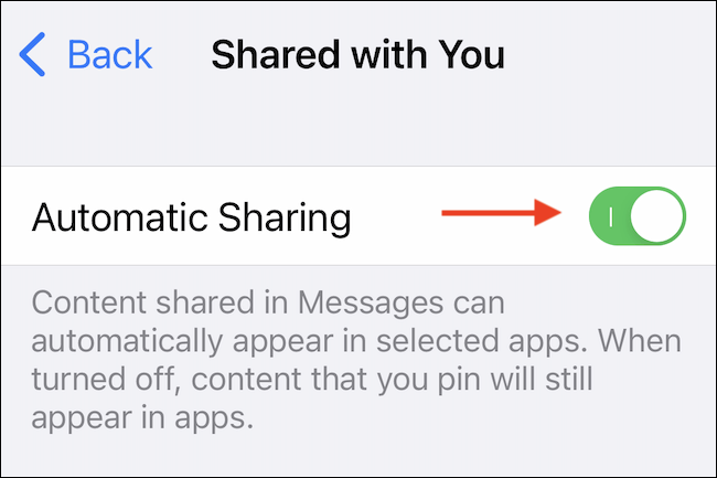 Disable-Automatic-Sharing كيفية تعطيل "Shared With You" على iPhone و iPad