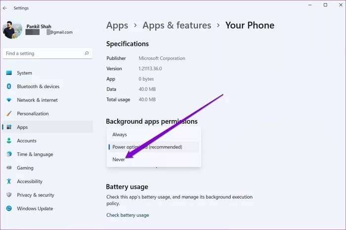 Disable-Background-Activity-for-App-on-Windows-11_935adec67b324b146ff212ec4c69054f-700x465 أفضل 5 طرق لتعطيل تطبيقات الخلفية على Windows 11