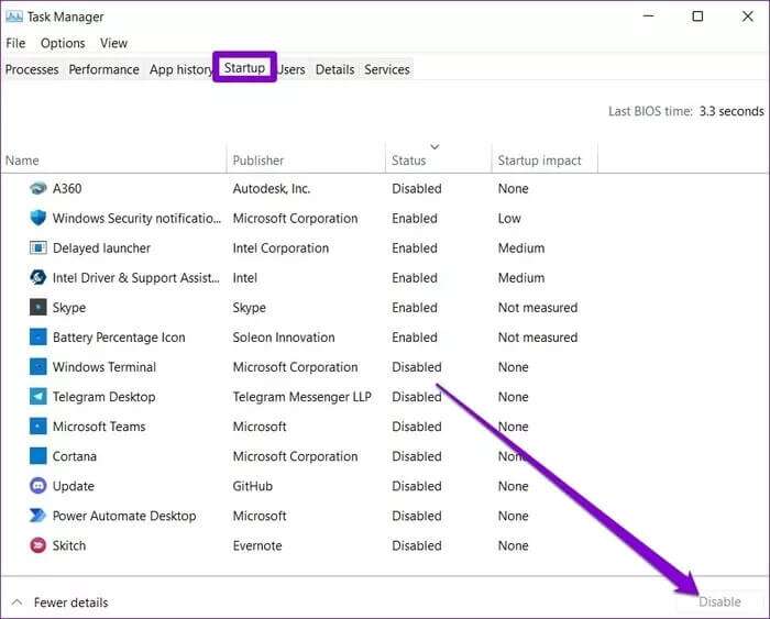 Disable-Startup-Programs_2022-01-13-101449_935adec67b324b146ff212ec4c69054f-700x563 إصلاح عدم فتح أو عدم عمل Windows Security على Windows 11