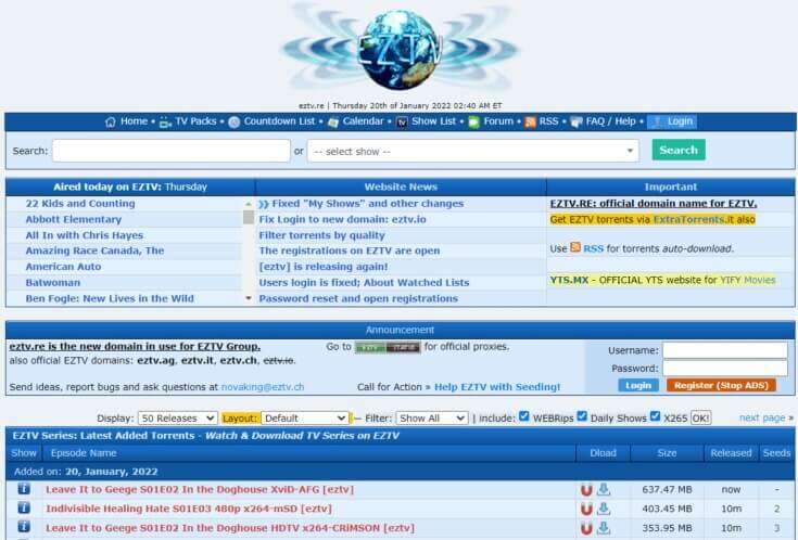 EZTV-torrent-website-homepage-e1642680316368-735x498-1-735x498 أفضل 13 بديل لـ Mininova