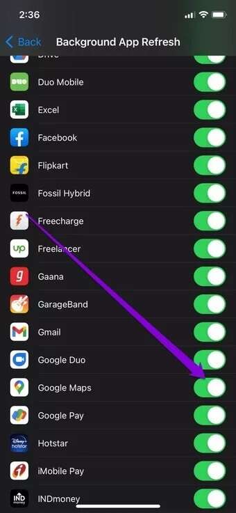Enable-Background-App-Refresh-for-Google-Maps_7c4a12eb7455b3a1ce1ef1cadcf29289-340x737 إصلاح عدم عمل خرائط Google على iPhone