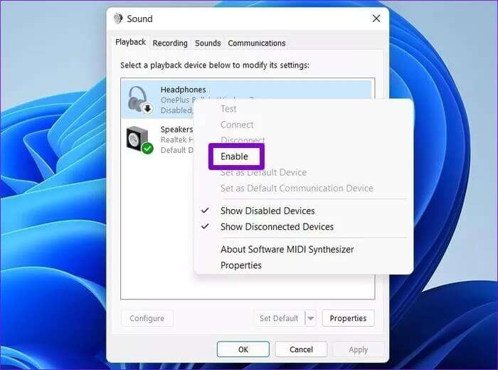 Enable-Playback-Device-on-Windows_935adec67b324b146ff212ec4c69054f-700x520 أفضل 7 طرق لإصلاح عدم اكتشاف Windows 11 لسماعات الرأس