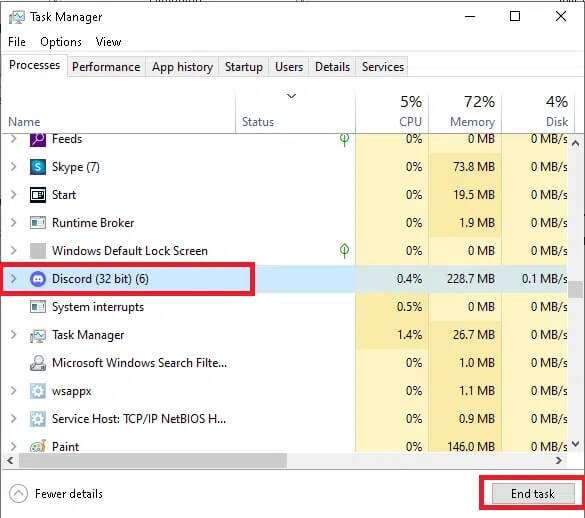 End-Task-of-Discord-585x518 كيفية إصلاح تجمد Discord
