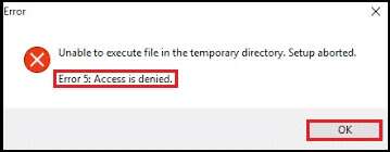 Error-5-Access-is-denied-359x140 كيفية إصلاح خطأ رفض الوصول في Windows 10