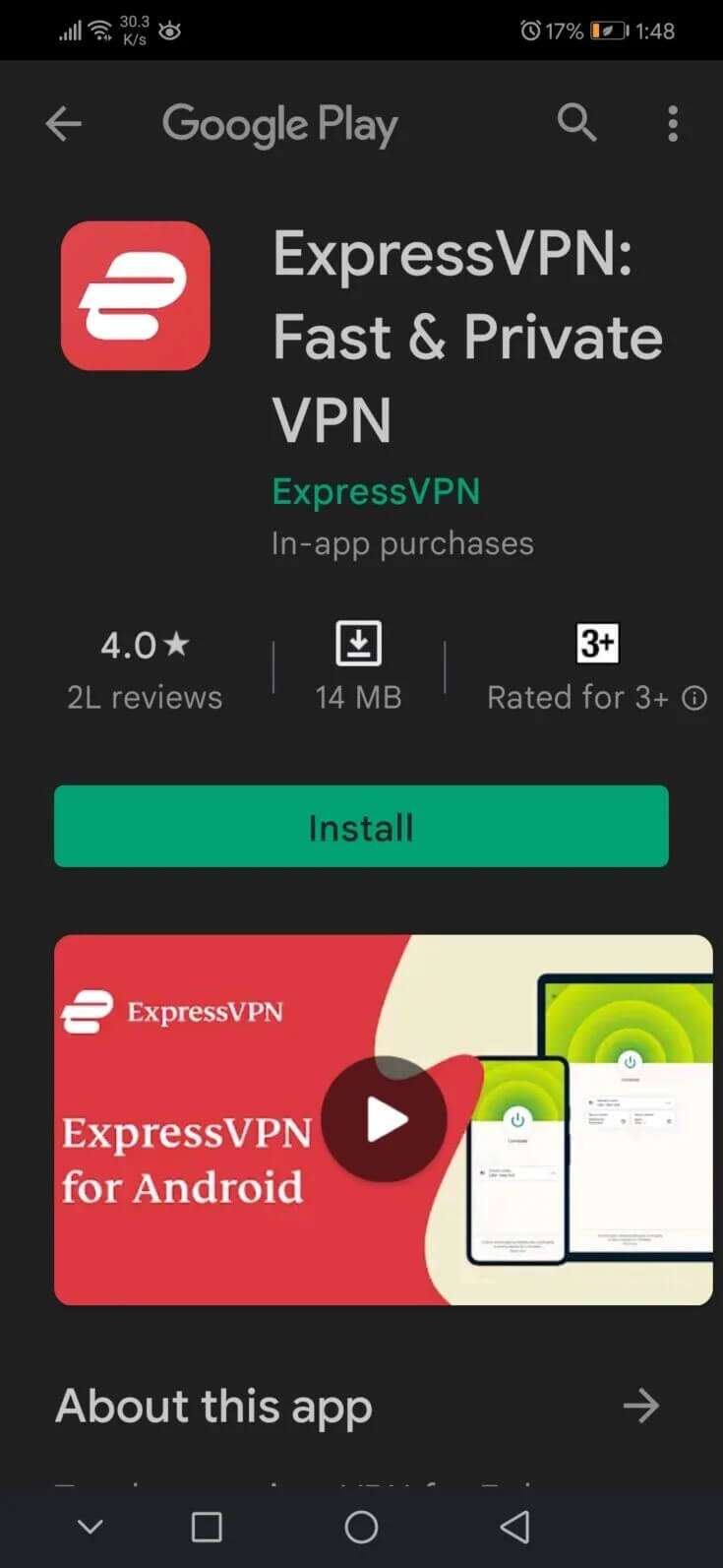 Express-VPN-play-store-android-app-honor-play-735x1593-1-735x1593 أفضل 5 تطبيقات لإخفاء عنوان IP لنظام Android