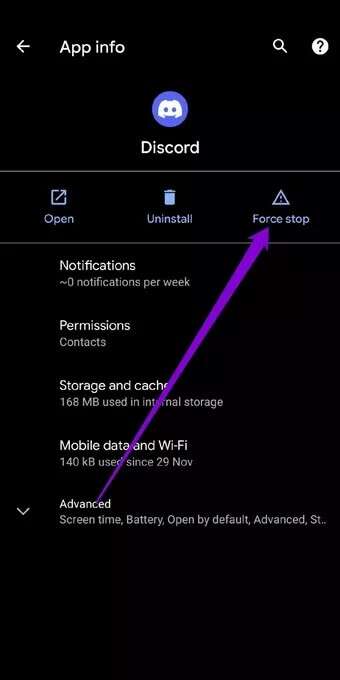 Force-Stop-Discord-on-Android_7c4a12eb7455b3a1ce1ef1cadcf29289-340x680 أفضل 8 طرق لإصلاح عدم عمل إشعارات Discord على Android و iPhone