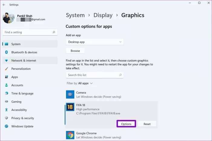 Graphics-Options-for-Apps_935adec67b324b146ff212ec4c69054f-700x468 أفضل 8 طرق لإصلاح مشكلة استنزاف البطارية على Windows 11