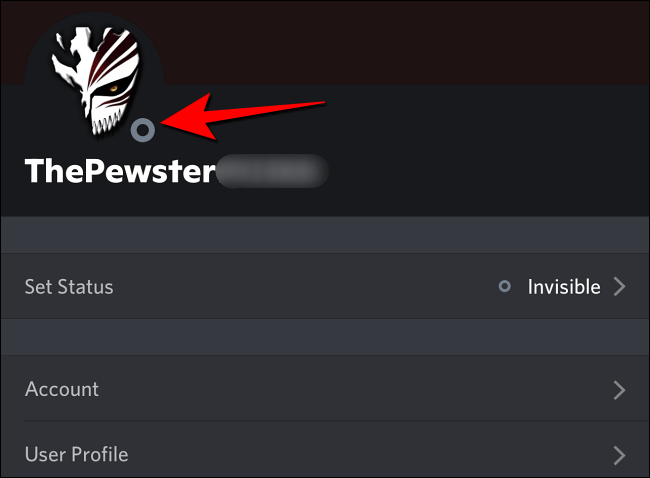 Gray-circle-indicating-offline-invisible-status-in-Discord-mobile كيف تظهر في وضع عدم الاتصال على Discord