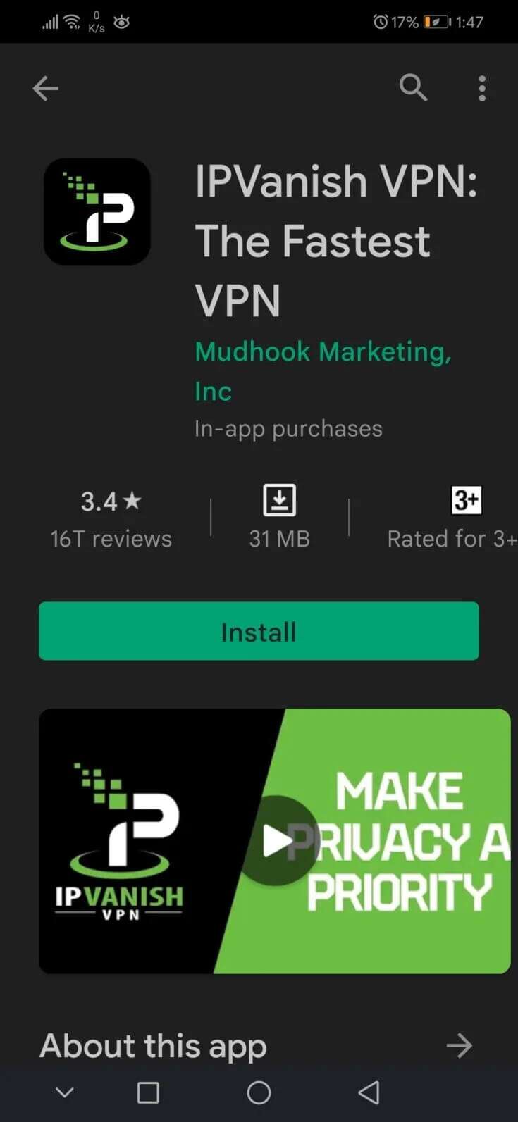 IPVanish-VPN-play-store-android-honor-play-735x1593-1-735x1593 أفضل 5 تطبيقات لإخفاء عنوان IP لنظام Android