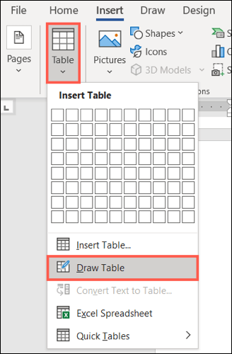 كيفية رسم جدول مخصص في Microsoft Word - %categories