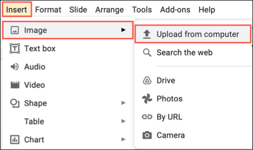 InsertImageUpload-GoogleSlidesDraw كيفية الرسم على Google Slides