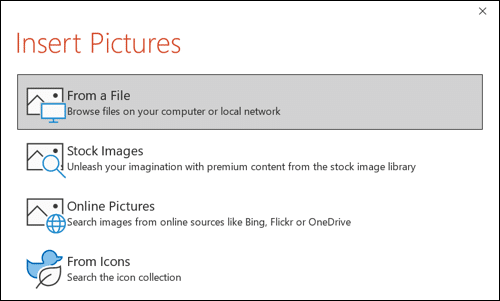 InsertPictures-PowerPointVideoImage كيفية تعيين صورة المعاينة للفيديو في Microsoft PowerPoint