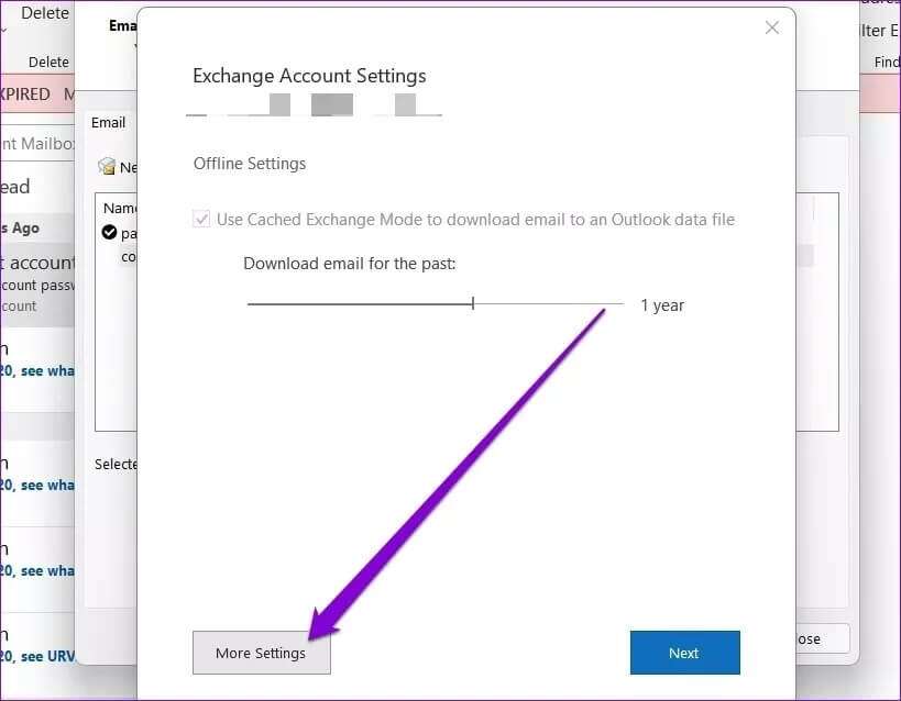 More-Outlook-Account-Settings_4d470f76dc99e18ad75087b1b8410ea9-819x638 أفضل 7 طرق لإصلاح استمرار Outlook في طلب كلمة المرور على Windows 10 و Windows 11