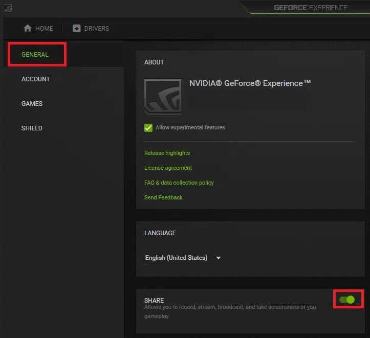 NVIDIA-GeForce-Share-723x661 كيفية إصلاح عدم تسجيل NVIDIA ShadowPlay