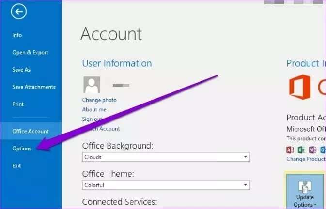 Outlook-Options_4d470f76dc99e18ad75087b1b8410ea9-1-673x432 أفضل 7 طرق لإصلاح استمرار Outlook في طلب كلمة المرور على Windows 10 و Windows 11