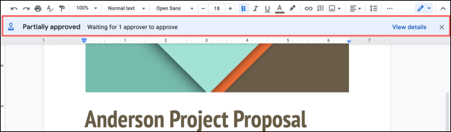 PartiallyApproved-GoogleAppApprovals كيفية طلب الموافقات في Google Docs, Sheets, و Slides