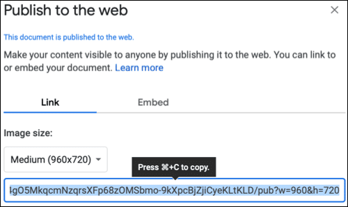 PublishWebCopyLink-GoogleSlidesDraw كيفية الرسم على Google Slides