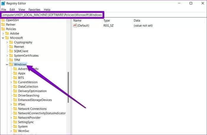 Registry-Editor_2021-12-30-152455_935adec67b324b146ff212ec4c69054f-700x457 أفضل 7 طرق لإصلاح عدم عمل بحث Outlook على Windows 11