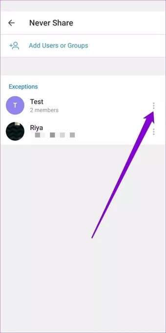 Remove-Users-from-Never-Share-Menu_7c4a12eb7455b3a1ce1ef1cadcf29289-340x680 إخفاء آخر ظهور لك على Telegram