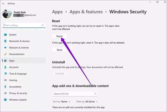 Repair-Windows-Security-App_935adec67b324b146ff212ec4c69054f-700x470 إصلاح عدم فتح أو عدم عمل Windows Security على Windows 11