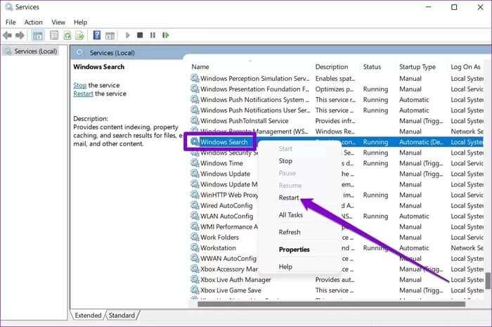 Restart-Windows-Search-Service_935adec67b324b146ff212ec4c69054f-700x465 أفضل 5 طرق لإصلاح تعذر الكتابة في شريط البحث في Windows 11