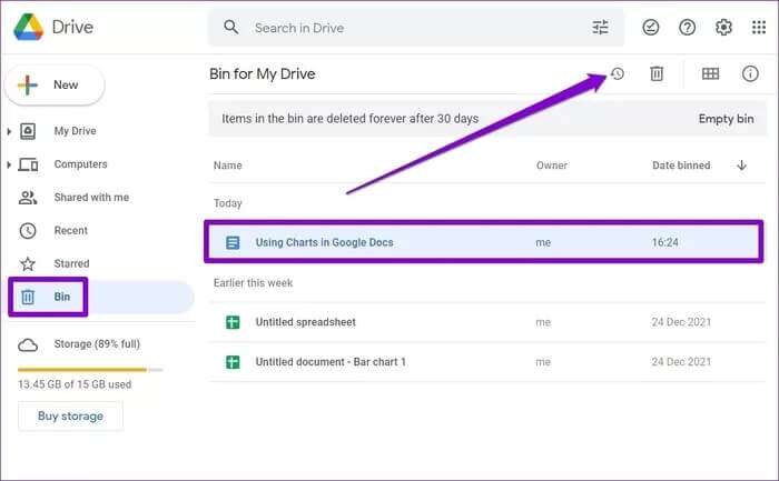 Restore-a-File-in-Google-Drive_935adec67b324b146ff212ec4c69054f-700x433 كيفية حذف أو استعادة الملفات في Google Drive