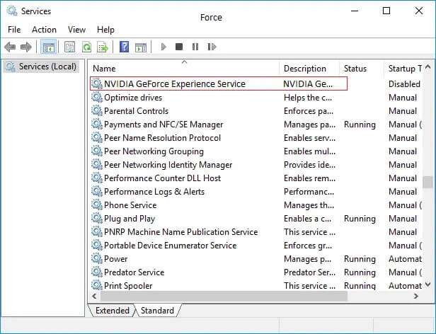 Right-click-on-NVIDIA-GeForce-Experience-Service-and-select-Start-616x472 كيفية إصلاح عدم تسجيل NVIDIA ShadowPlay