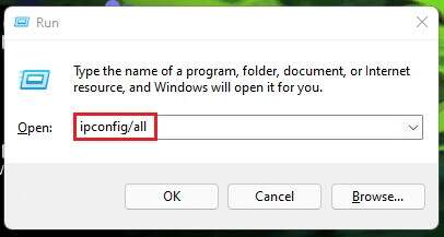 Run-dialog-box-ipconfig-all-command-to-display-ip-address-information-of-all-the-network-adapters-in-Windows-11-406x217 قائمة كاملة بأوامر تشغيل Windows 11