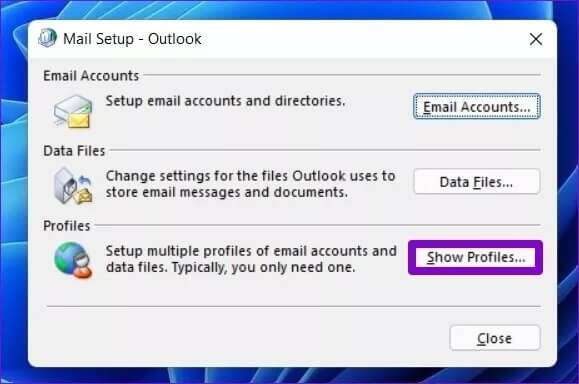 Show-Profile_4d470f76dc99e18ad75087b1b8410ea9-579x384 أهم 8 طرق لإصلاح عدم فتح Outlook على Windows 11