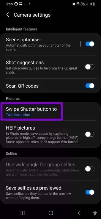 Shutter-Button-Settings-on-Samsung-Phone_7c4a12eb7455b3a1ce1ef1cadcf29289-340x737 أفضل 4 طرق لإنشاء GIF على هواتف Samsung