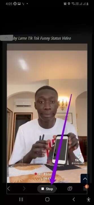 Stop-Recording-GIF-on-Samsung-Phone_935adec67b324b146ff212ec4c69054f-332x720 أفضل 4 طرق لإنشاء GIF على هواتف Samsung