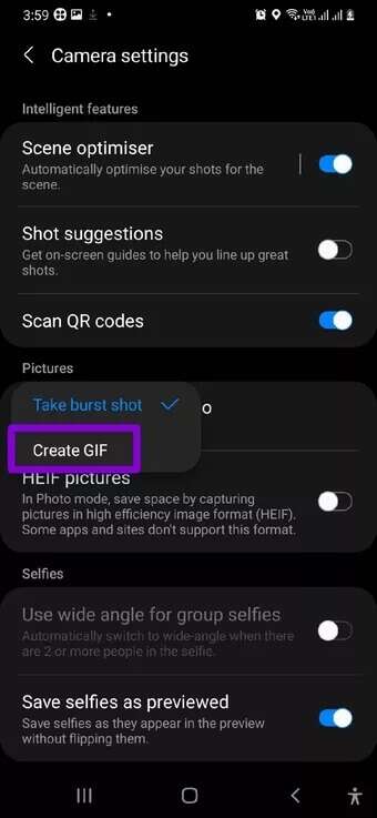 Swipe-Shutter-Button-to-Capture-GIF-on-Samsung_7c4a12eb7455b3a1ce1ef1cadcf29289-340x737 أفضل 4 طرق لإنشاء GIF على هواتف Samsung
