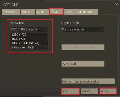 Team-Fortress-2-game-resolution-change-ingame-509x410 كيفية تعيين خيارات دقة الشاشة لتشغيل Team Fortress 2