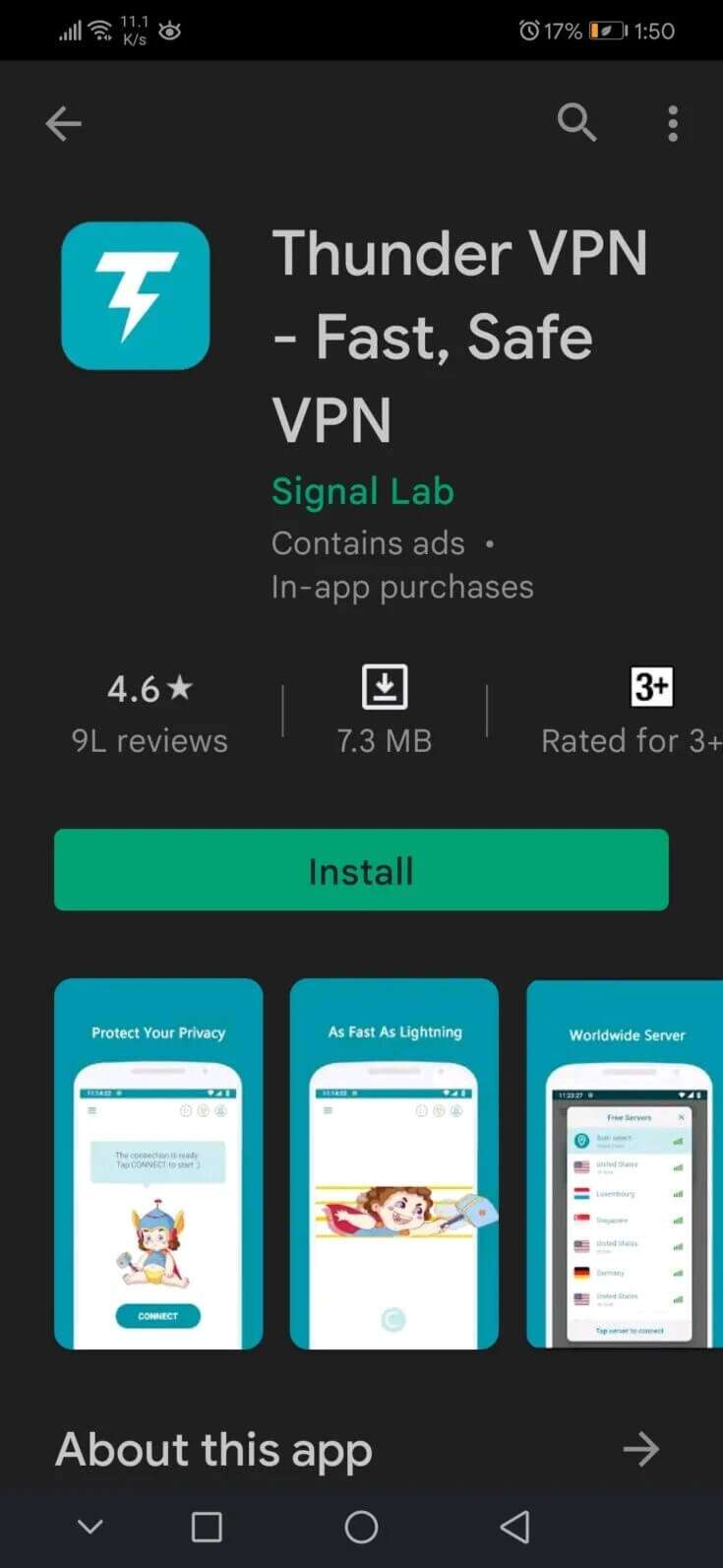 Thunder-VPN-play-store-android-app-honor-play-735x1593-1-735x1593 أفضل 5 تطبيقات لإخفاء عنوان IP لنظام Android