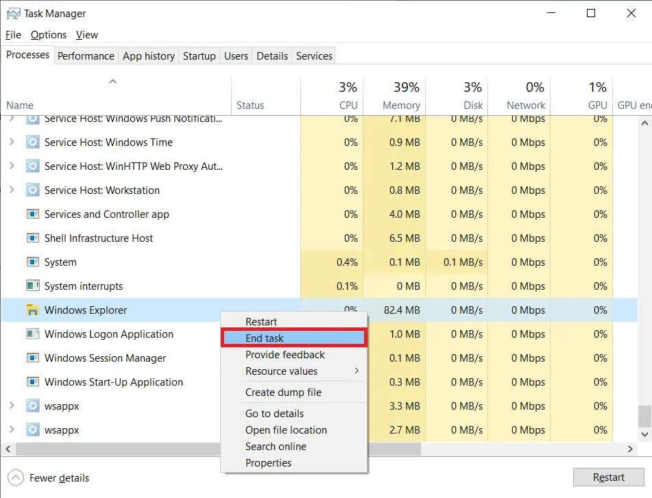 To-end-the-process-right-click-and-select-End-task-from-the-context-menu-951x727 كيفية إصلاح الأيقونات على سطح المكتب