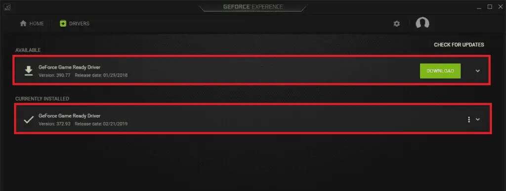 Update-the-driver-from-NVIDIA-Geforce-Experience-Control-Panel-1024x387-1-1024x387 كيفية إصلاح عدم تسجيل NVIDIA ShadowPlay