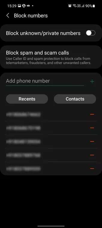 add-numbers-to-block-menu-block-contacts-on-Android_7c4a12eb7455b3a1ce1ef1cadcf29289-340x756 كيفية حظر جهات الاتصال والمتصلين غير المعروفين على Android
