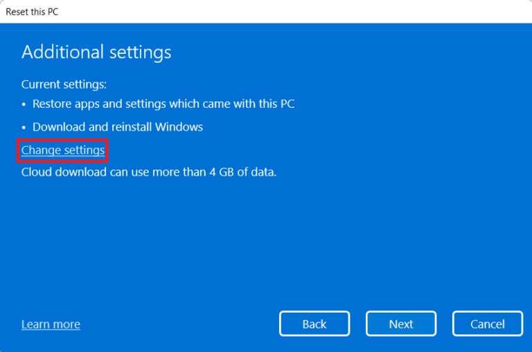 change-setting-options-768x509-1-768x509 إصلاح خطأ جهاز التمهيد الذي يتعذر الوصول إليه في Windows 11