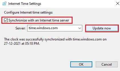 check-the-option-synchronize-with-an-internet-time-420x251 إصلاح استمرار تعطل Kodi عند بدء التشغيل