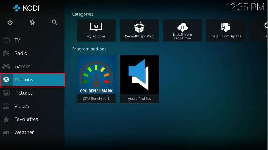 choose-add-ons-from-the-drop-down-menu--935x525 إصلاح عدم عمل Kodi Mucky Duck Repo